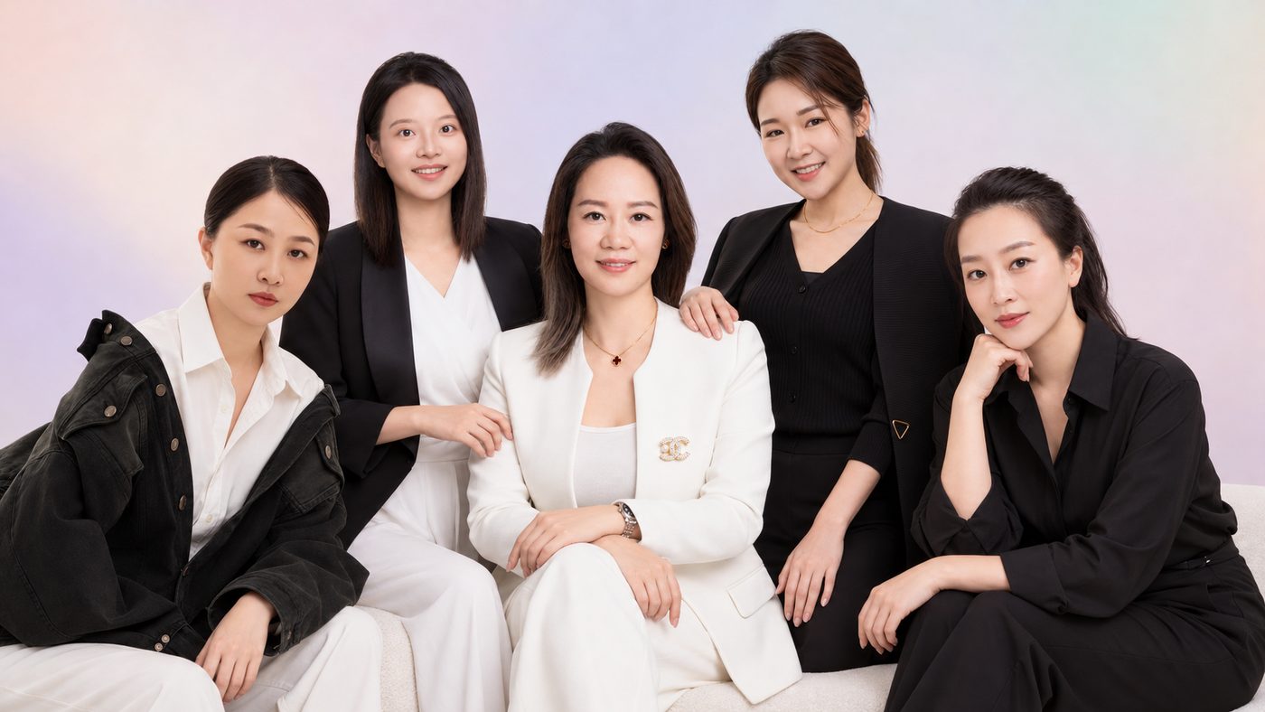 The five-member Wendy Brow beauty team in Singapore